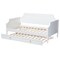Baxton Studio Mariana Classic and Traditional White Finished Wood Full Size Daybed with Twin Size trundle 222-12539-9654-ZORO - alternate 2